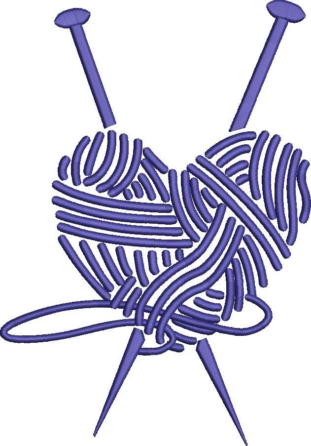 Sewing Heart Embroidery Pattern