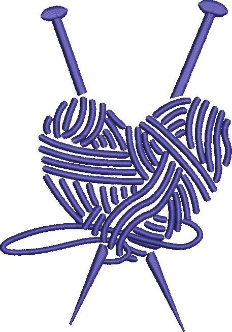 Sewing Heart Embroidery Pattern