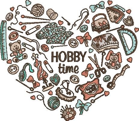 Sewing Hobby Time Heart Sewing Hobby Time Heart