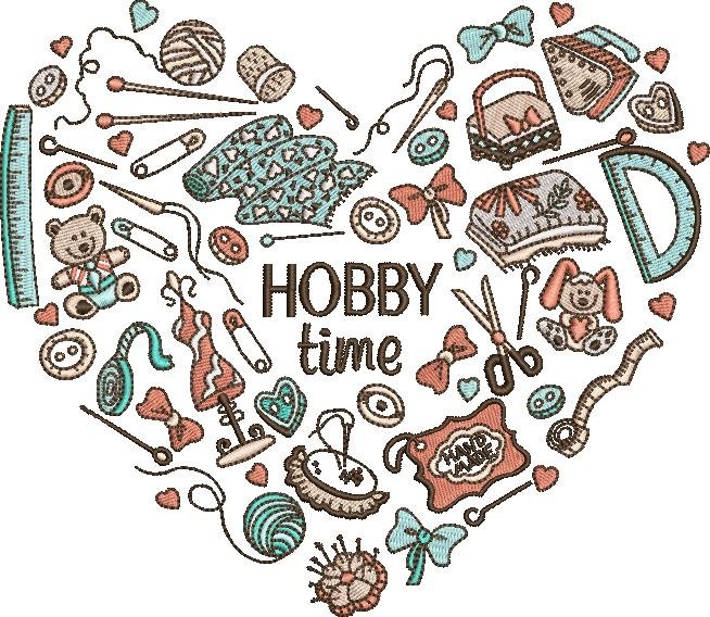 Sewing Hobby Time Heart Sewing Hobby Time Heart