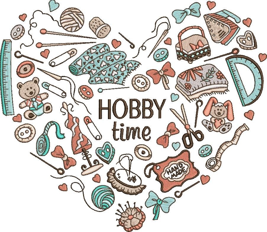 Sewing Hobby Time Heart Sewing Hobby Time Heart