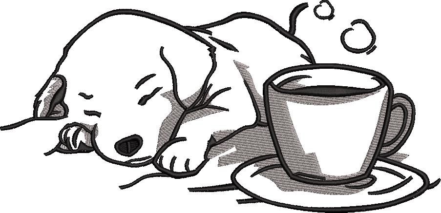 Sleeping Dog Embroidery Design Sleeping Dog Embroidery Design