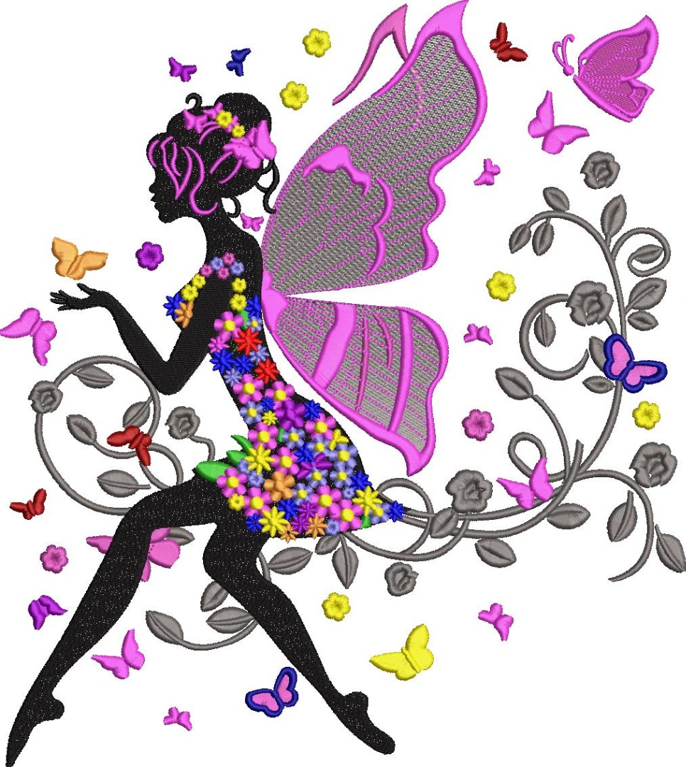 Floral Fairy Sitting