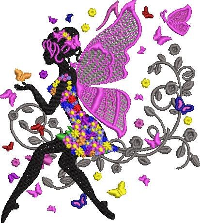 Floral Fairy Sitting