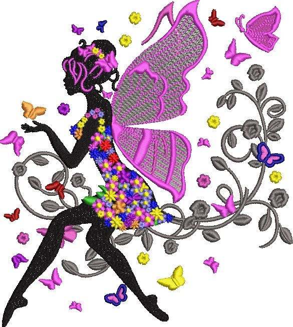 Floral Fairy Sitting