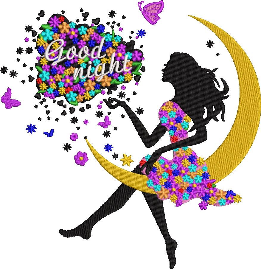Floral Girl Good Night
