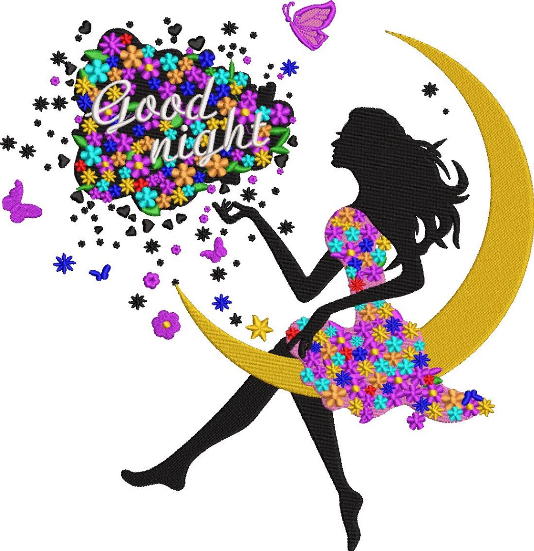 Floral Girl Good Night