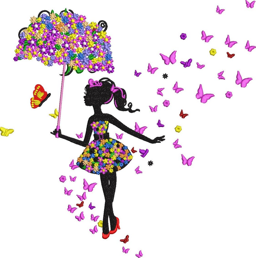 Floral umbrella Girl Floral umbrella Girl