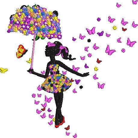Floral umbrella Girl Floral umbrella Girl