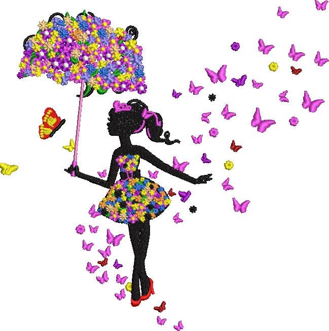 Floral umbrella Girl Floral umbrella Girl