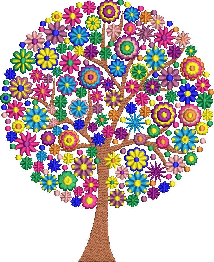 Colorful Floral Tree Colorful Floral Tree