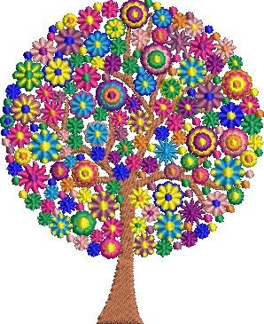 Colorful Floral Tree Colorful Floral Tree