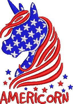 USA Unicorn Embroidery USA Unicorn Embroidery