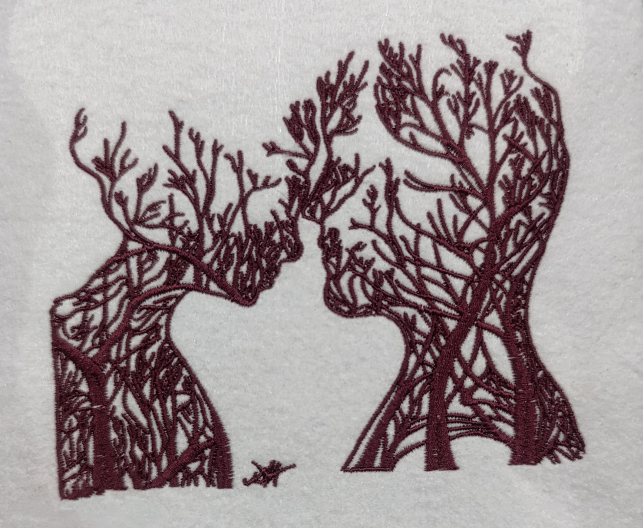 Girl And Man Silhouette