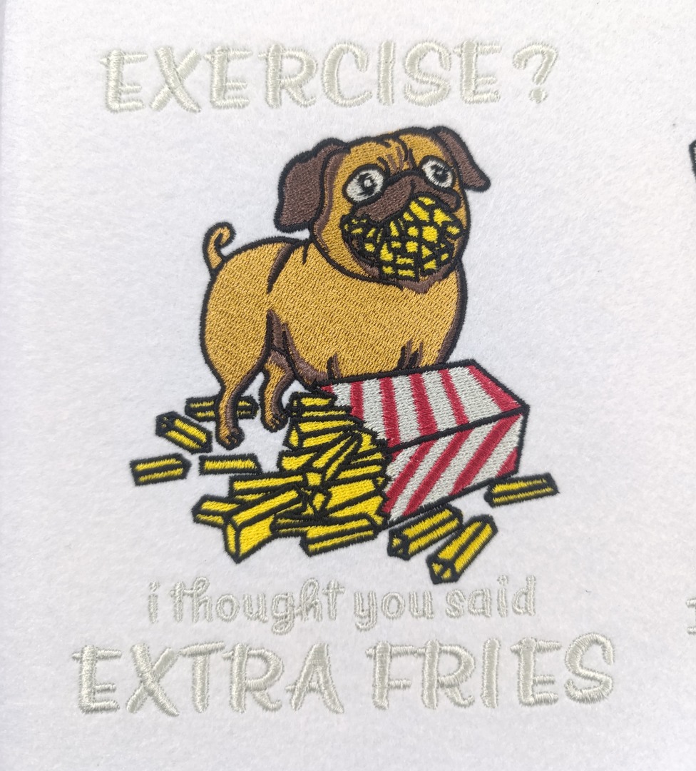 Extra Fries Funny Pug Quote Extra Fries Funny Pug Quote