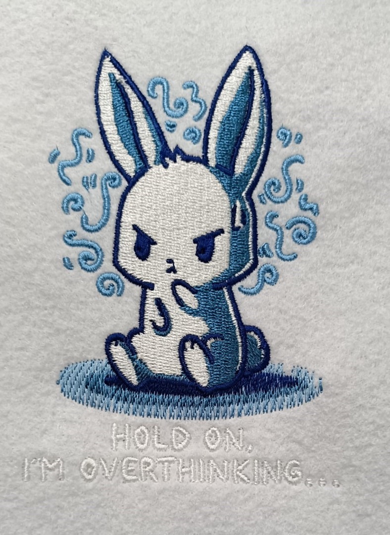 I'm Overthinking Funny Rabbit Quote