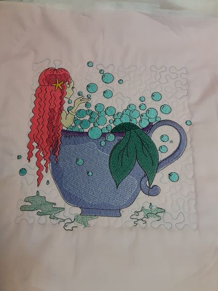 Mermaid Taking Bubble Bath Mermaid Taking Bubble Bath