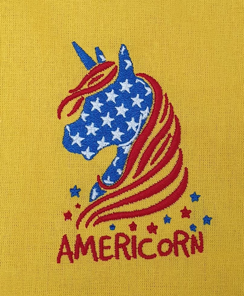 USA Unicorn Embroidery USA Unicorn Embroidery