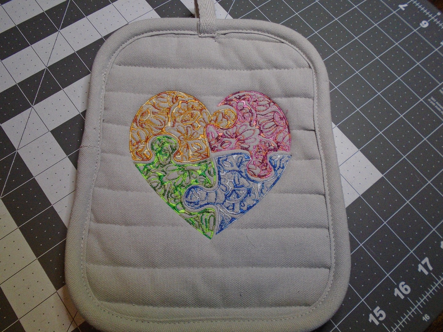Colorful Puzzle Heart