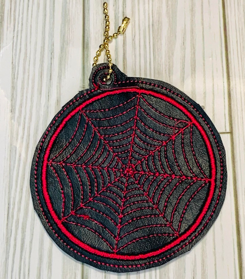Circle Spider Net Key Fob - ITH Circle Spider Net Key Fob - ITH