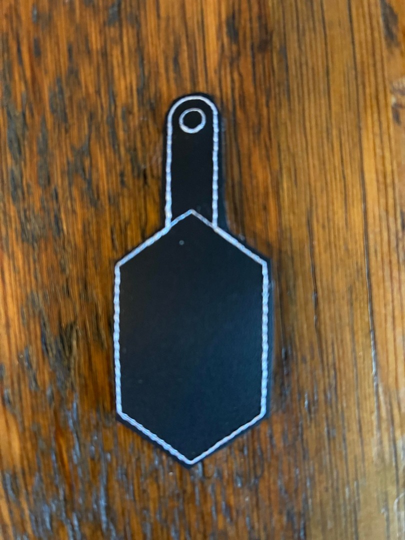 Vertical Hexagon Key Fob - ITH