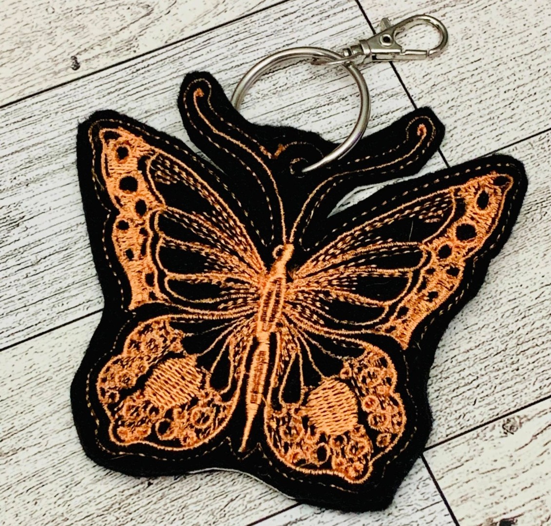 Blue Butterfly Key Fob - ITH Blue Butterfly Key Fob - ITH