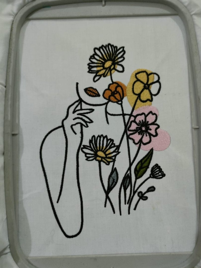Woman With Flowers Woman With Flowers