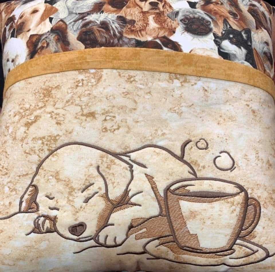 Sleeping Dog Embroidery Design Sleeping Dog Embroidery Design