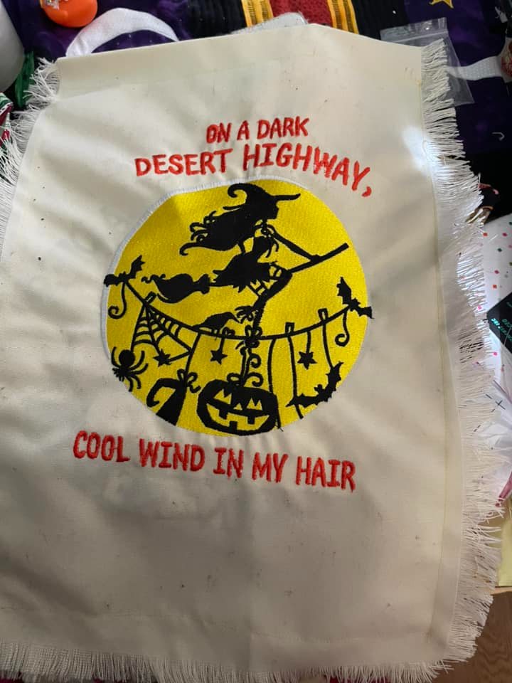 Halloween Witch On A Dark Desert Highway Halloween Witch On A Dark Desert Highway