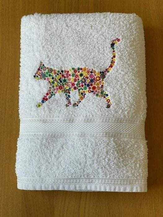 Colorful Floral Cat Colorful Floral Cat