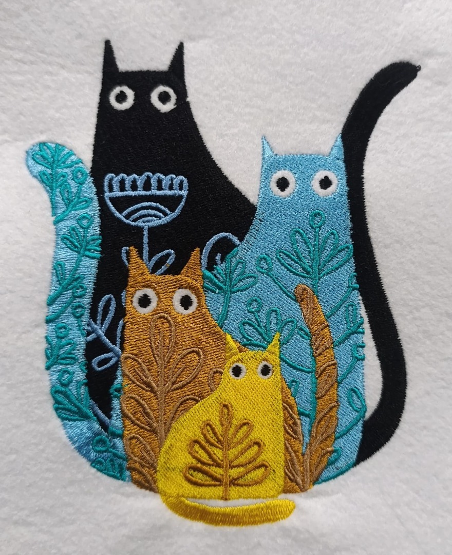 Floral Cat Artwork