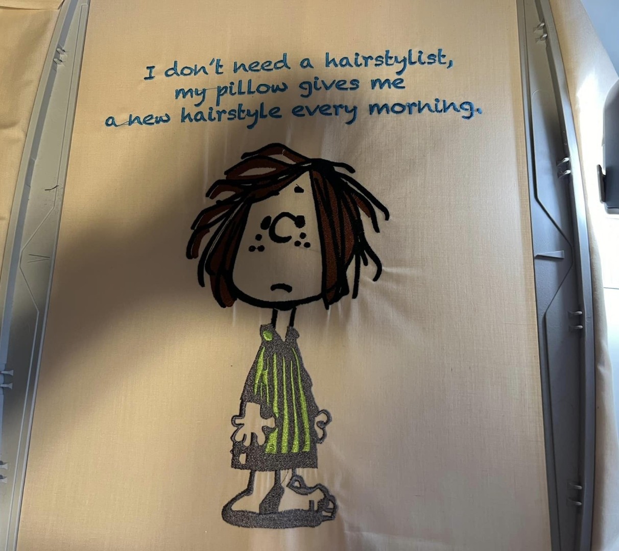 Pillow Hairstyle Funny Quote 