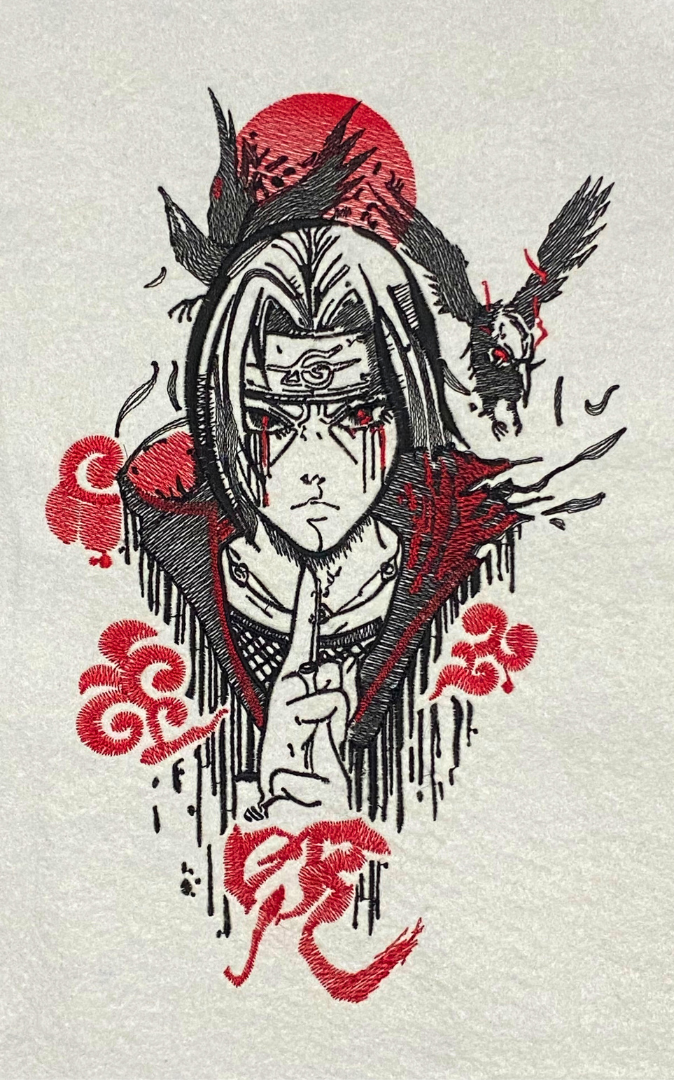 Itachi Uchiha Embroidery Design