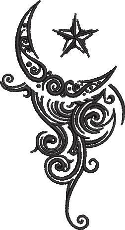 Artistic Moon Line Art Artistic Moon Line Art