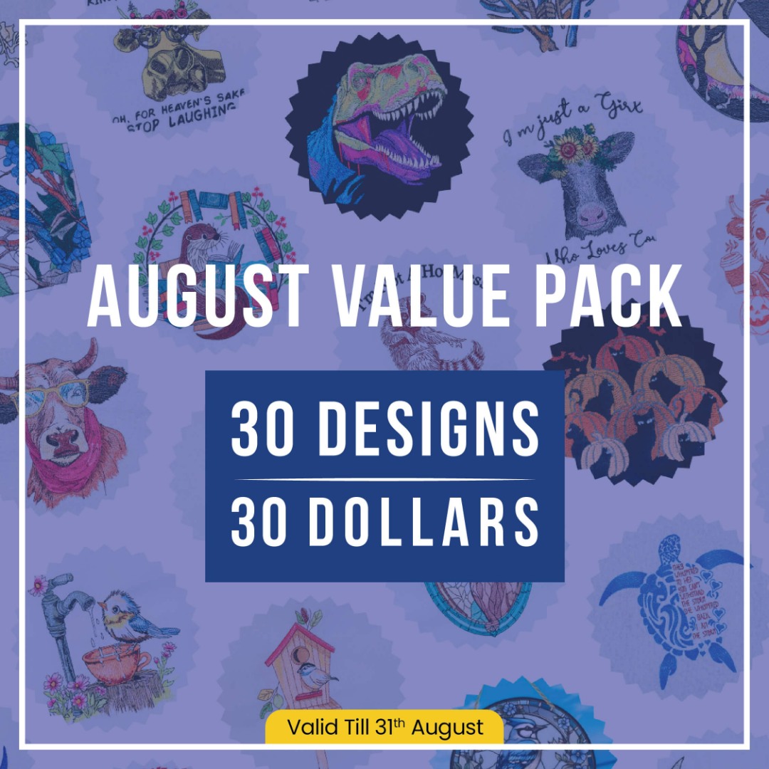 Aug Value Pack - 30 Exclusive Designs Aug Value Pack - 30 Exclusive Designs
