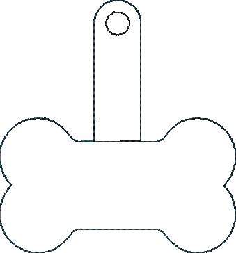 Bone Key Fob - ITH Bone Key Fob - ITH