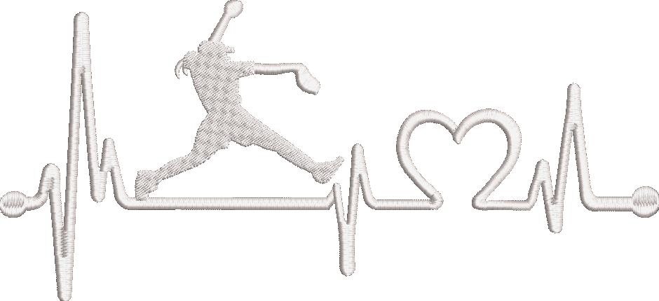 Bowling Girl Heart Beat Embroidery Design Bowling Girl Heart Beat Embroidery Design