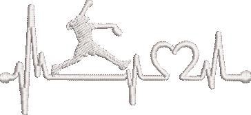 Bowling Girl Heart Beat Embroidery Design Bowling Girl Heart Beat Embroidery Design
