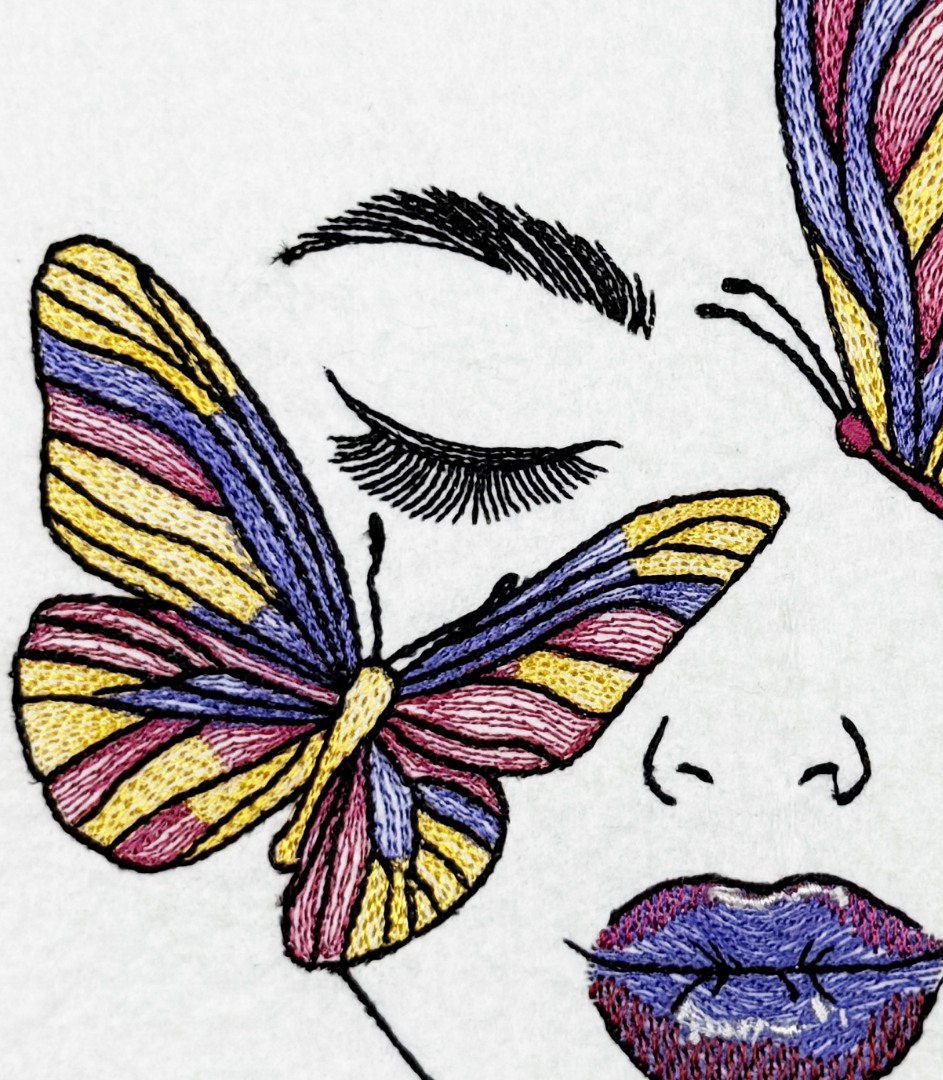 Butterflies Girl Face Butterflies Girl Face