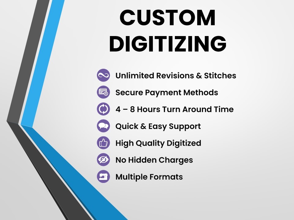 Custom Embroidery Digitizing Service Custom Embroidery Digitizing Service