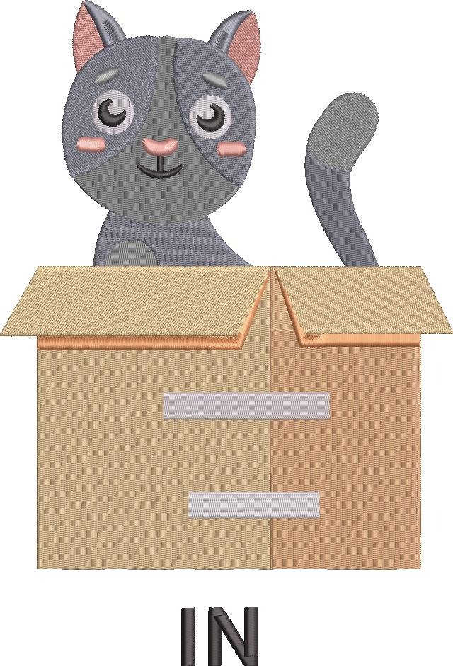 Pack of Preposition with Cat