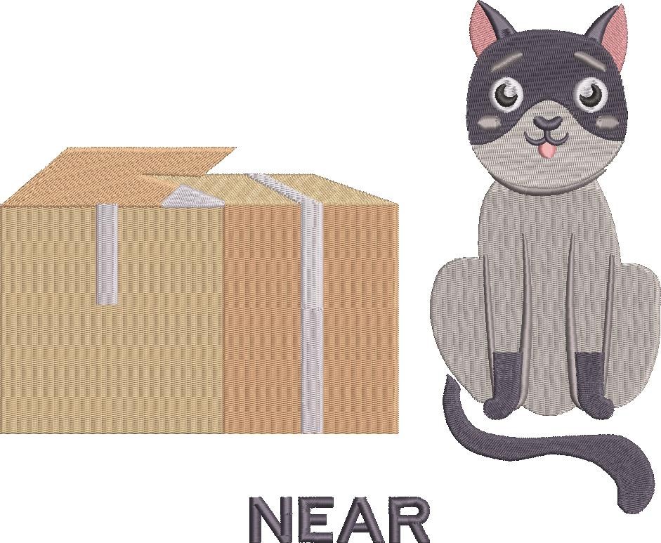 Pack of Preposition with Cat