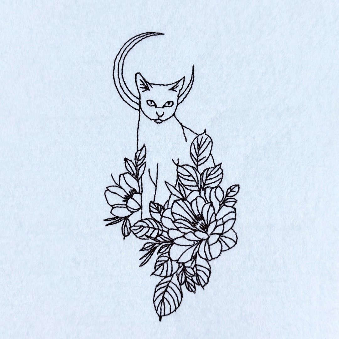 Cat With Flowers Cat With Flowers