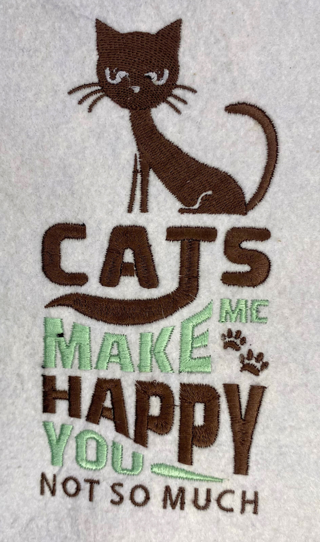 Cats Make Me Happy Quote Cats Make Me Happy Quote