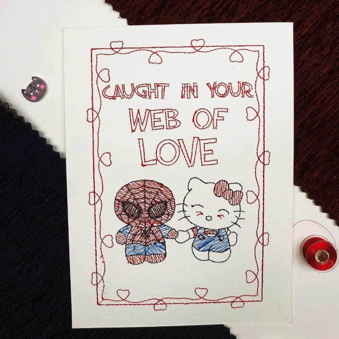 Caught in Your Web Valentine's Card Caught in Your Web Valentine's Card