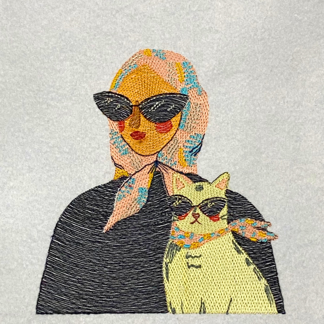 Chic Lady And Cat Chic Lady And Cat
