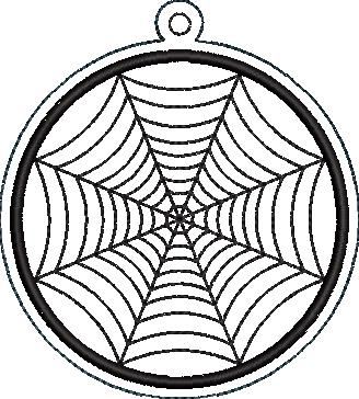 Circle Spider Net Key Fob - ITH Circle Spider Net Key Fob - ITH