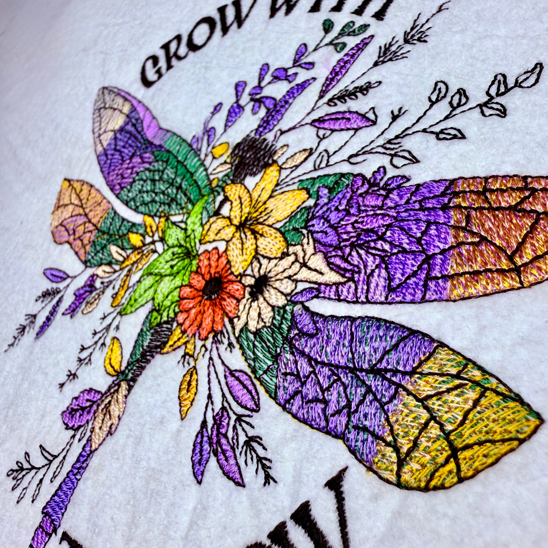 Grow With The Flow Dragonfly Quote 