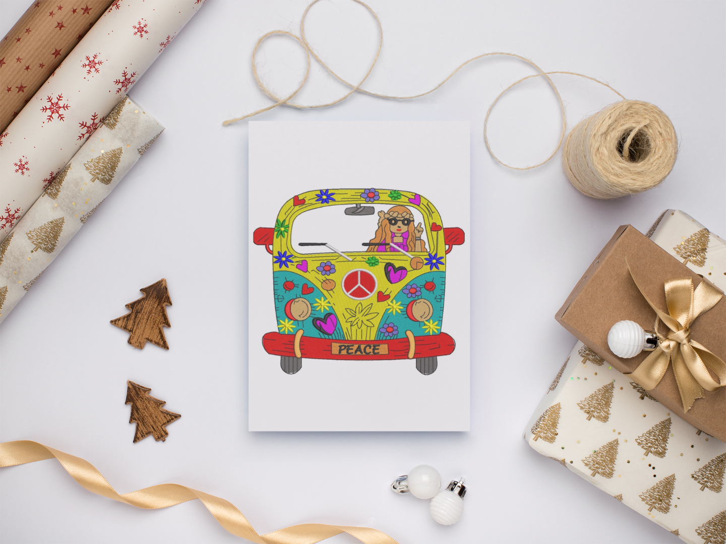 Colourful Hippie Van