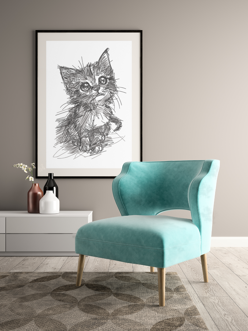 Cute Kitten Line Art Cute Kitten Line Art